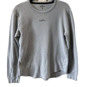 HOLLISTER LOGO MENS WAFFLE LONG SLEEVE T-SHIRT - SIZE SMALL